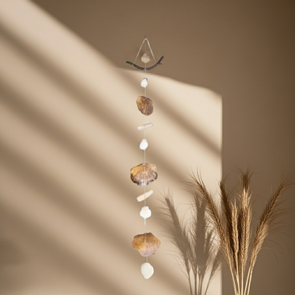 Schelpen slinger perzik naturel set van 3 80 cm decoratie