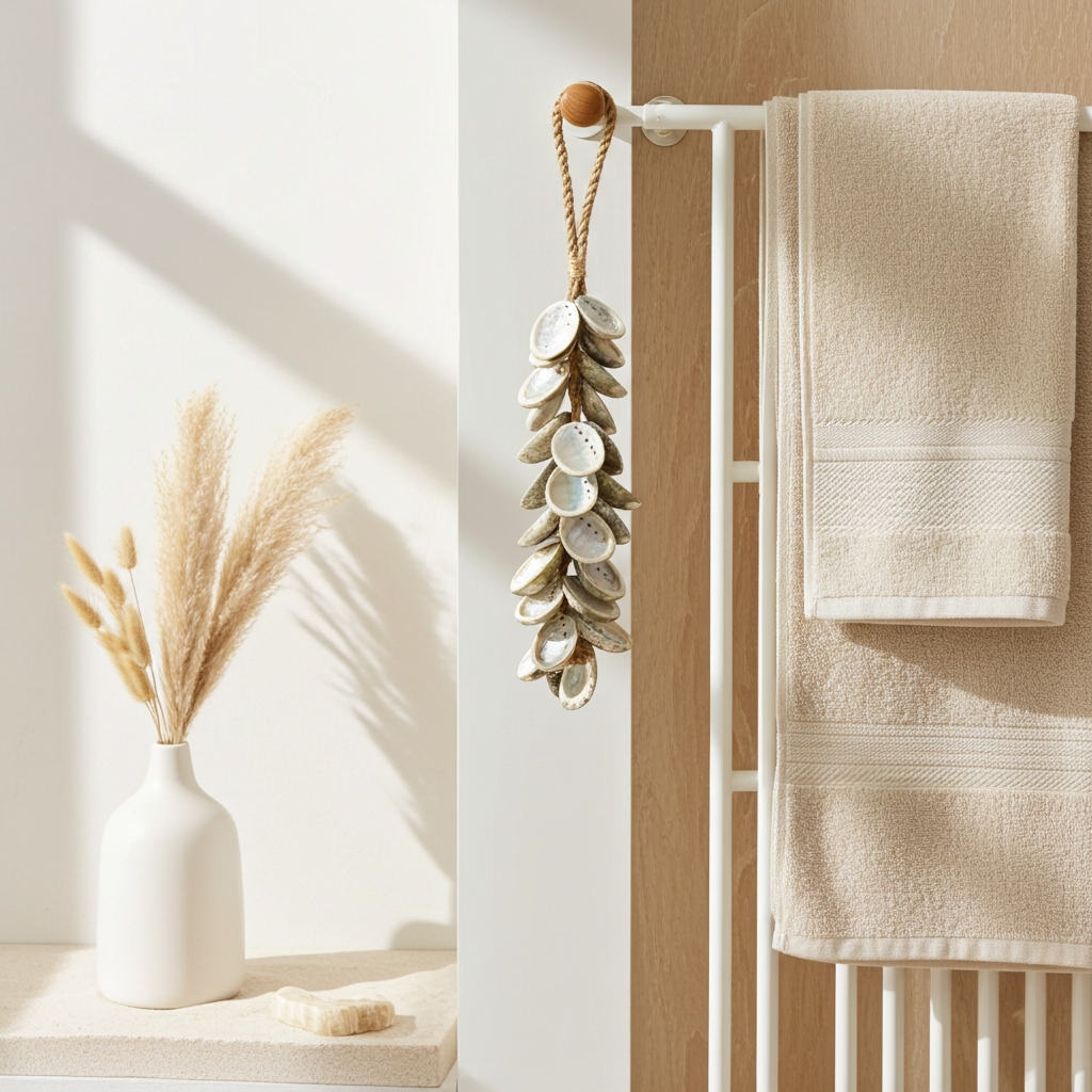 Abalone schelpen hanger naturel bohemian wanddecoratie