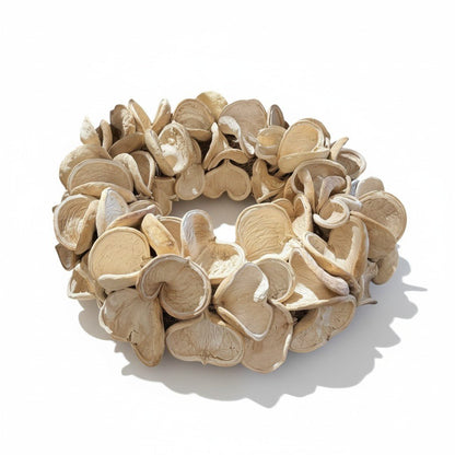 Decoratieve krans van natuurlijke elementen naturel – 55 cm - Youna Label