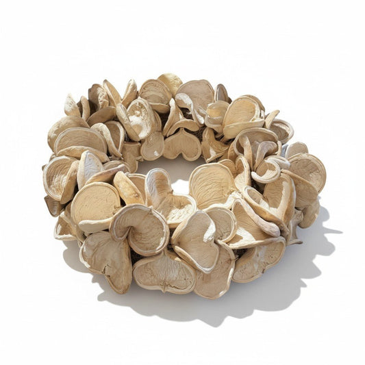 Decoratieve krans van natuurlijke elementen naturel – 55 cm - Youna Label