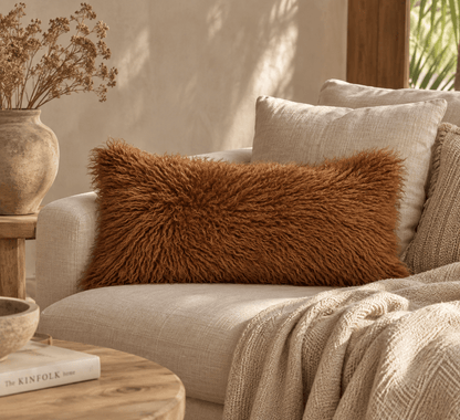 Fluffy kussen karamel – 60x30 cm - Youna Label