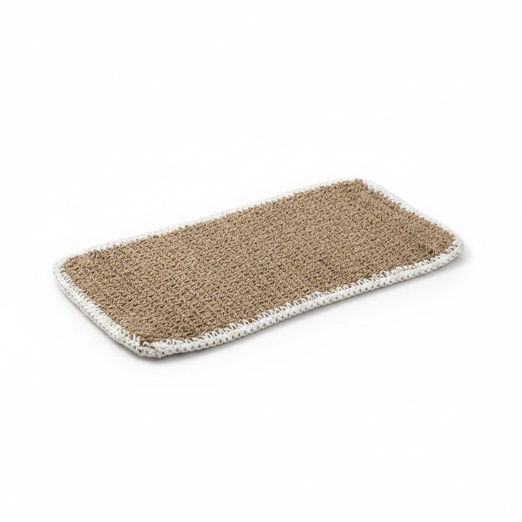 Jute vloermat naturel met witte rand - Youna Label