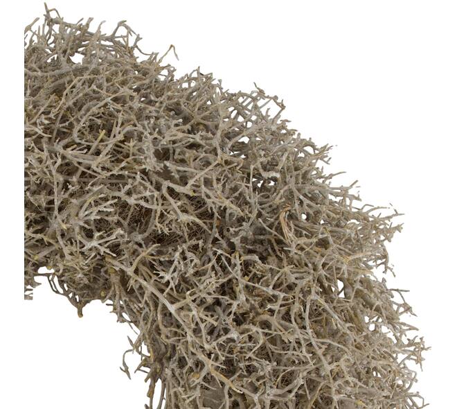 Natuurlijke decoratiekrans wit/naturel – 55x55x13 cm - Youna Label