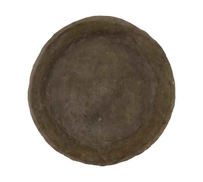 Ronde papier-maché schaal bruin – 38x38x8 cm - Youna Label