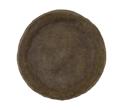 Ronde papier-maché schaal bruin – 38x38x8 cm - Youna Label